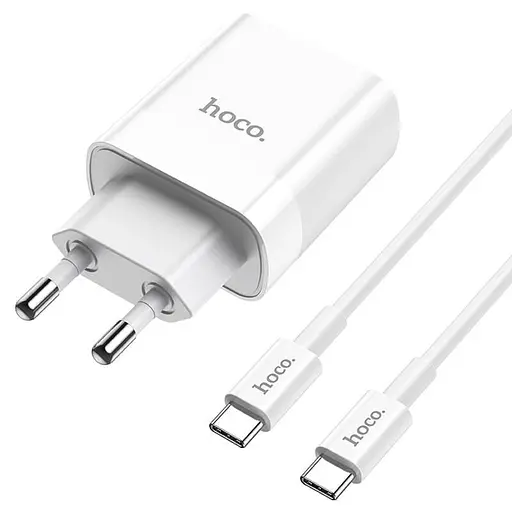 Комплект зарядный набор Hoco C80A Type-C to Type-C cable Rapido 2 порта 1 USB и 1 Type-C - фото 2