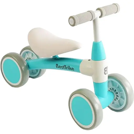 Беговел 4-х колесный BST-62999 Best Trike надувные колеса регулируемое сиденье крепкая рама голубой