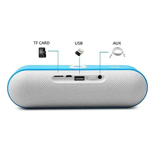 Портативна блютуз колонка NBY-18 синя - фото 4