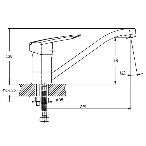 Змішувач для кухні Haiba DISK 004 HB0052 - фото 2