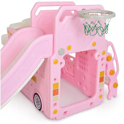 Детский игровой комплекс 2 в 1 Bambi WM19090-8 горка, качели, баскетбол - фото 9
