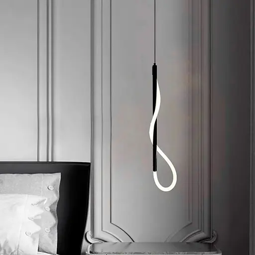 Чорний підвіс з гнучкою LED стрічкою у корпусі 80 см | Line F | Арт. CU22/800 BK - фото 1