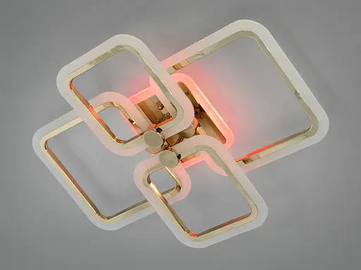 Плоска світлодіодна люстра з пультом, диммером, підсвіткою, 70W - фото 3