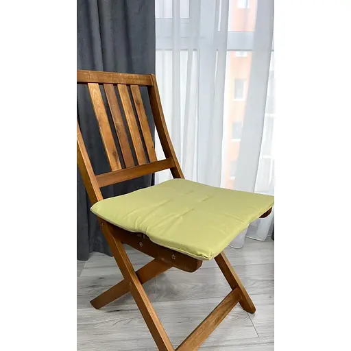 Водоотталкивающая подушка на стул Оливковый однотон (2 шт.) - фото 2