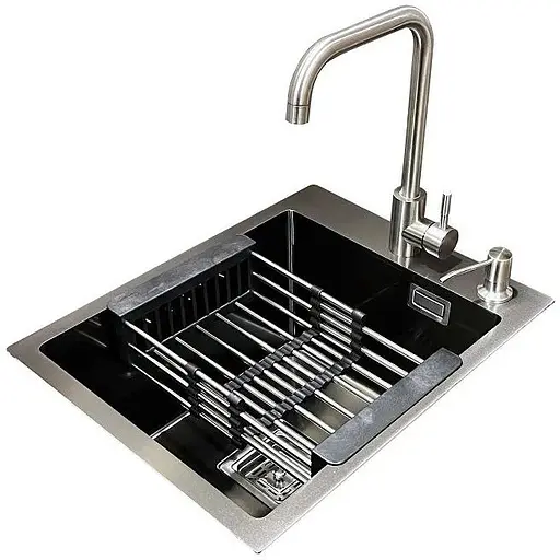 Комплект мойка + смеситель Romzha Arta Nova U-350 BL (B) - фото 1