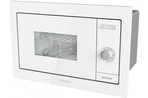 Мікрохвильова піч Gorenje вбудовувана Simplicity, 23л, міх. управл., 900Вт, гриль, дисплей, білий - фото 2