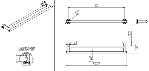 Тримач для рушника Sonia TP 118021 Хром - фото 4