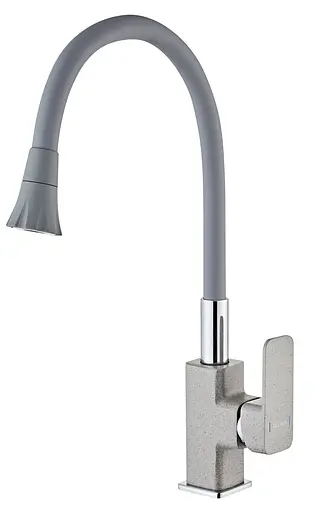 Змішувач для кухні Globus Lux Milano GLM-0203LA-2-G03-ARENA Сірий - фото 7