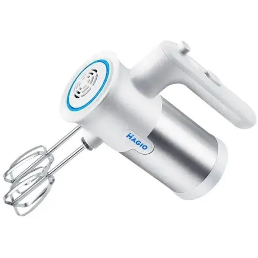 Ручний міксер Magio MG-230 для дому 5 швидкостей 2 насадки білий 300 Вт - фото 2