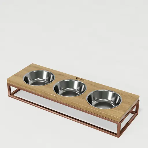 Hollky Base Bar — три миски на підставці (3 × 0,45 л) - фото 5