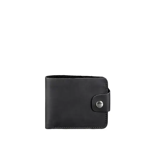 Шкіряне портмоне 4.3 чорне Crazy Horse - фото 7