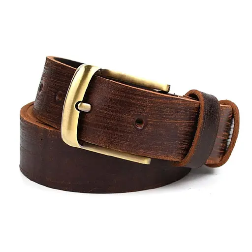 Ремінь LIMARY коричневий тертий цільний 130х4х0.4 см acs0032080 - фото 3