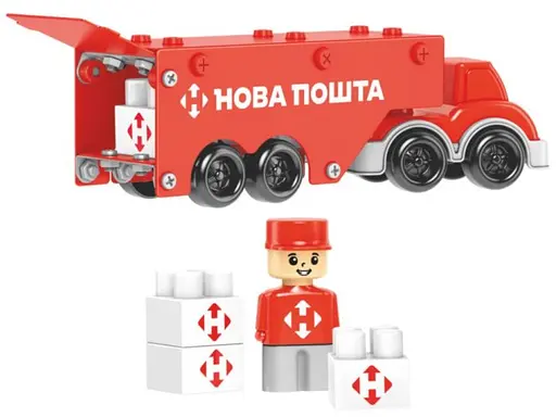 Конструктор металлический Фура Новая почта ТехноК 135 дет. (1416)  - фото 1