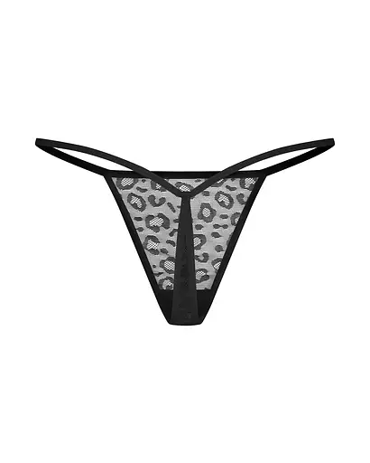 Комплект стрінгів Obsessive Clara 2XL/3XL 2 шт (чорний) - фото 14