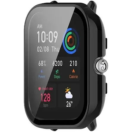 Чохол-накладка DK Пластик Gloss Glass Full Cover для Xiaomi Amazfit GTS 4 mini (black) - фото 3