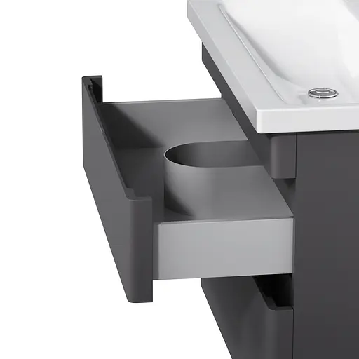 Тумба з умивальником AM.PM Hit підвісна 75 см графіт матовий M93A-FHX0752-WC0752GM38 Графіт - фото 10