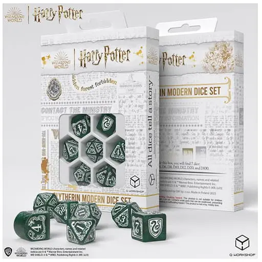 Набор кубиков Harry Potter. Slytherin Modern Dice Set - Green , 7 шт. (190142/2023/2/A) - фото 1