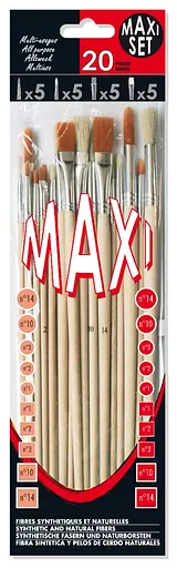 Набор кистей "Мультитехника" Raphaël, 20 шт, щетина + синтетика