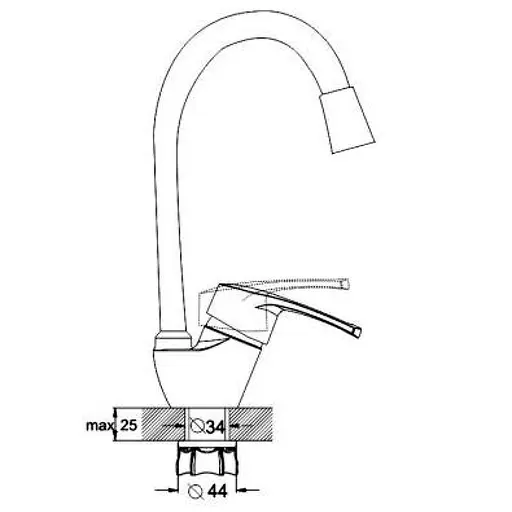 Змішувач для кухні Zegor YUB4-F181KW гнучкий гусак білий 30412 - фото 2