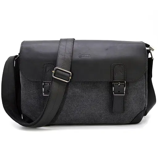 Шкіряна чоловіча сумка через плече TARWA 33х22х8 см nsa0001150 - фото 2