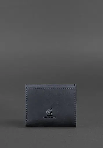 Кожаный кошелек 2.1 синий Crazy Horse - фото 5