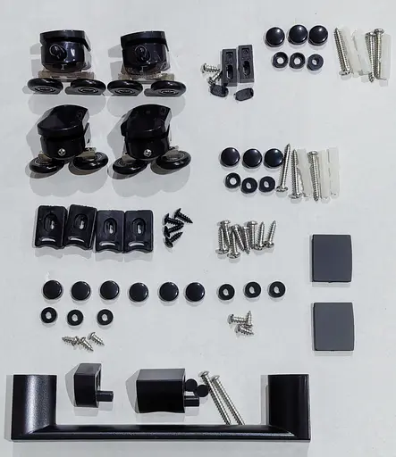 Дверь в нишу Mixxus Premium Diverse SD01-120x185-TR Black прозрачное стекло 5 мм MI6877, универсальная, прозрачная, черный матовый - фото 4