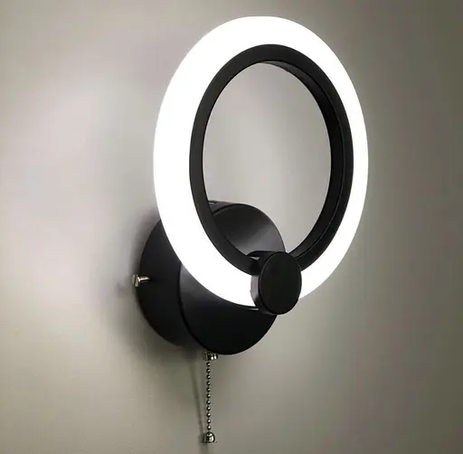 Світлодіодна модель бра в чорному кольорі Арт. 2374/1S BK Line F - фото 1