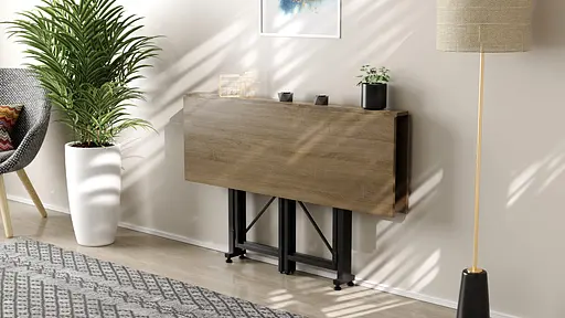 Стіл-книга трансформер Спайдер Ferrum-decor 750x1150x880 Чорний метал ДСП Дуб Сонома Трюфель 16 мм (FRD-105092) - фото 3