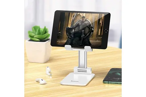Универсальная подставка Hoco PH29a держатель настольная белая - фото 5