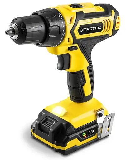 Дрель-шуруповерт аккумуляторный Trotec PSCS 11-20V с АКБ и ЗУ + кейс (4410000302) - фото 1