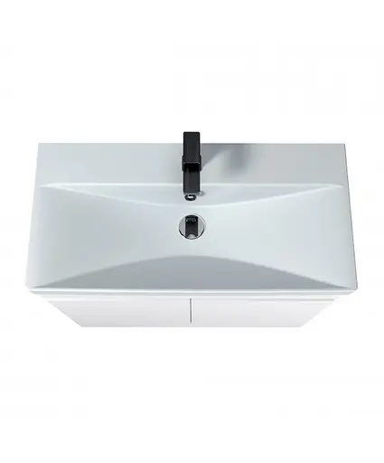 Тумба Мойдодир Windy 80-U подвесная с умывальником Sempre 80 Белый - фото 4