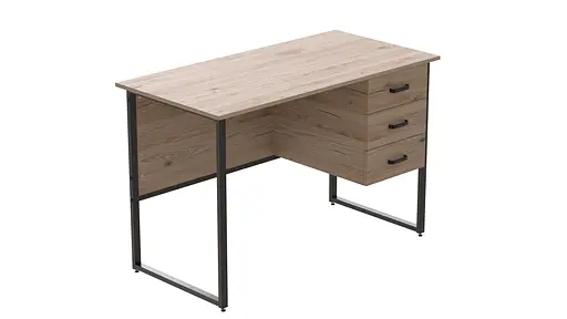 Комп'ютерний стіл Ferrum-decor Гаррі 75x140x60 чорний ДСП Дуб Сан-Марино 16мм (FRD-103544)