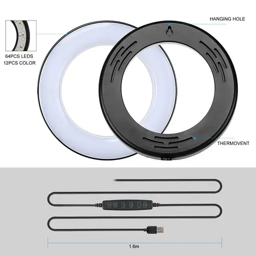 Тримач GRAND з кільцевим освітленням і Bluetooth 6" RGB100 (Kit1) 45 cm Stand - фото 3
