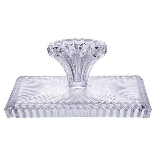 Фруктовница на ножке Yiwu прямоугольная из толстого стекла HP-19-147 - фото 5