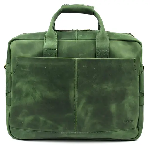 Мужская сумка для ноутбука 17" из натуральной кожи TARWA 33х43х9 см sum0028405 - фото 1