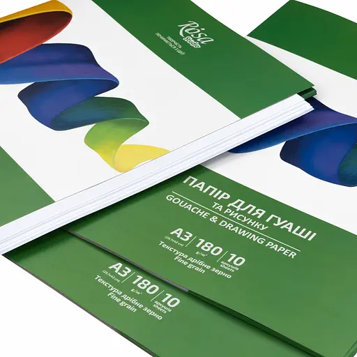 Папка для гуаши А3 (29,7х42см) 180г/м2 10л Мелкое зерно ROSA Studio - фото 5