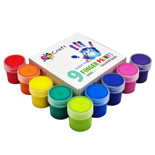 Набір пальчикових фарб 5024-AC 9 кольорів по 20 мл - фото 2