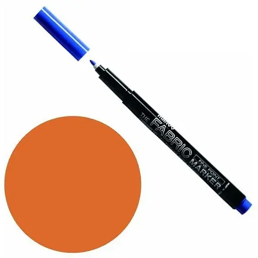 Маркер Оранжевий для світлих тканин односторонній 2 мм #522 Fine point Marvy - фото 1