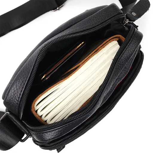 Чоловіча шкіряна сумка Vintage 18х19х6 см sum0020306 - фото 4