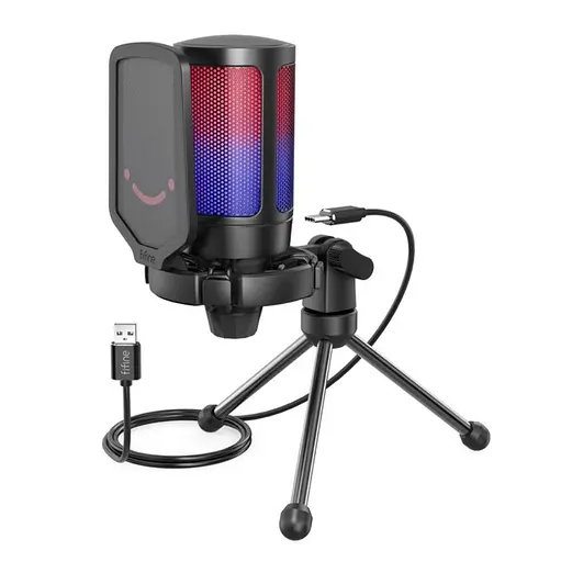 Мікрофон конденсаторний Fifine A6V-B Ampli Game RGB USB Black - фото 3
