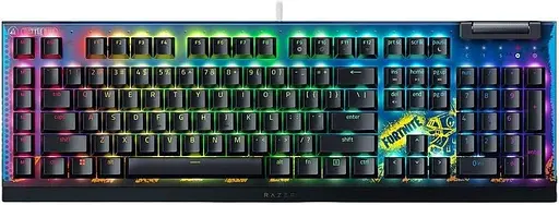 Клавиатура Razer BlackWidow V4 X Yellow Switch FORTNITE USB Black (RZ03-04703600-R3M1) - фото 1
