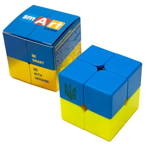 Розумний кубик 2х2х2 Прапор України (двоколірний) (Bicolor Smart Cube 2x2x2 "Ukraine") (SCU222) - фото 1