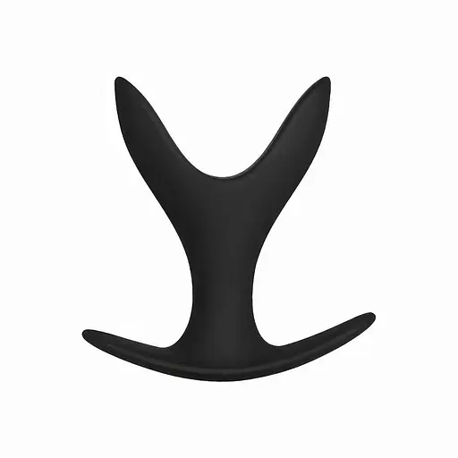 Анальна пробка-розширювач фігурна TPE 85 мм 25 мм / 72 мм чорна - фото 1