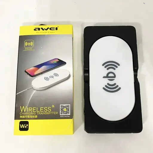 Бездротовий зарядний пристрій Awei W2 White Wireless Charge для телефону золотистий білий - фото 5