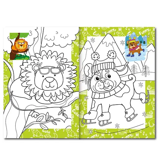 Книжка розмальовка "Пухнасті бешкетники" РМ-48-34 с цветными подсказками - фото 2