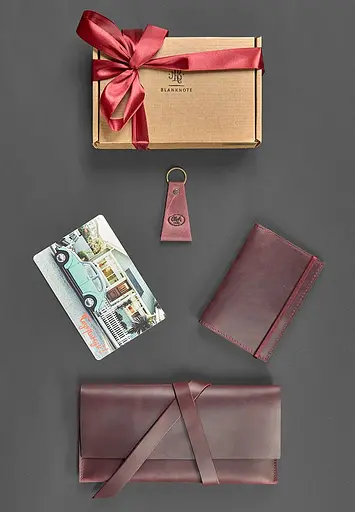 Комплект кожаных аксессуаров для путешественника Венеция (кожа crazy horse). - фото 3