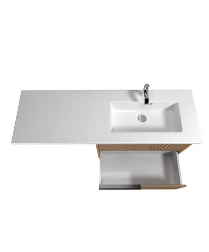 Тумба Мойдодир Cubic 80-A Adam 140 R підвісна з крилом над пральною машиною - фото 6