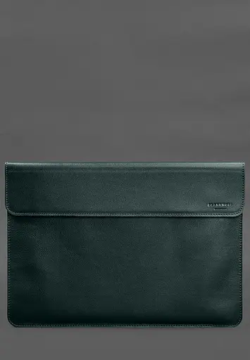 Шкіряний чохол-конверт BlankNote на магнітах для MacBook 15 дюйм Зелений - фото 2