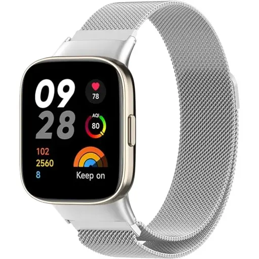 Ремешок DK для Xiaomi Redmi Watch 3 Metal Milanese Loop Magnetic (silver)