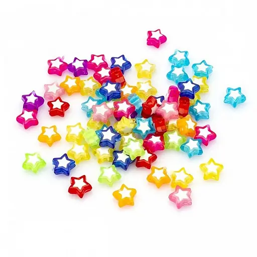 Декоративні намистинки для творчості Зірки Dom Busin УТ100023889 в упаковці 120 шт - фото 1